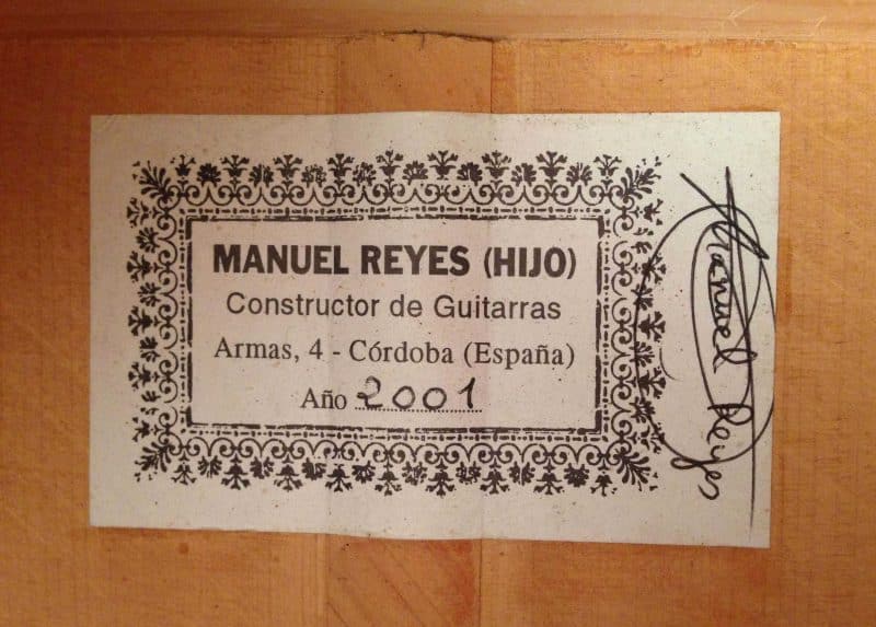Flamenco-guitar-Manuel-Reyes-hijo-2001-for-sale