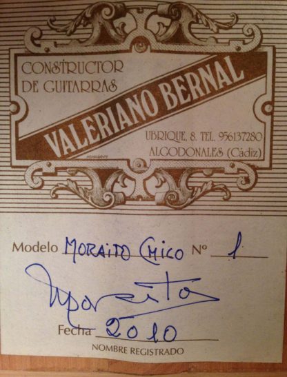 Flamenco-guitar-Valeriano-Bernal-2010-Moraito-Chico-for-sale